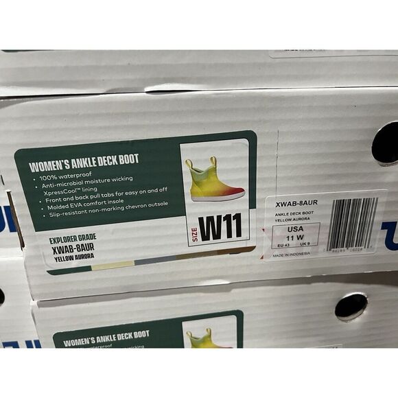 XTRATUF Women's Ankle Deck Boot Yellow Aurora New In Box Size 11 - Picture 8 of 8